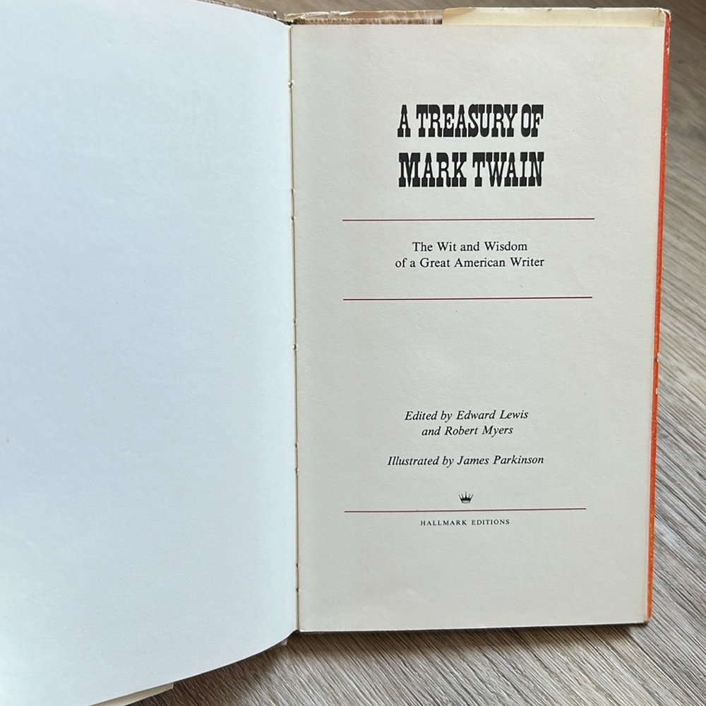 Vintage “A Treasury of Mark Twain” Collection of Witticisms & Quotes Book 1967 - Picture 4 of 12